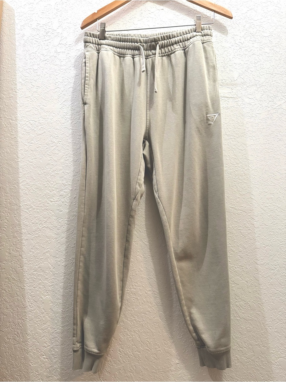 Gymshark Minimalist Oversized Joggers Neutral Beige Comfy Athleisure Pants M